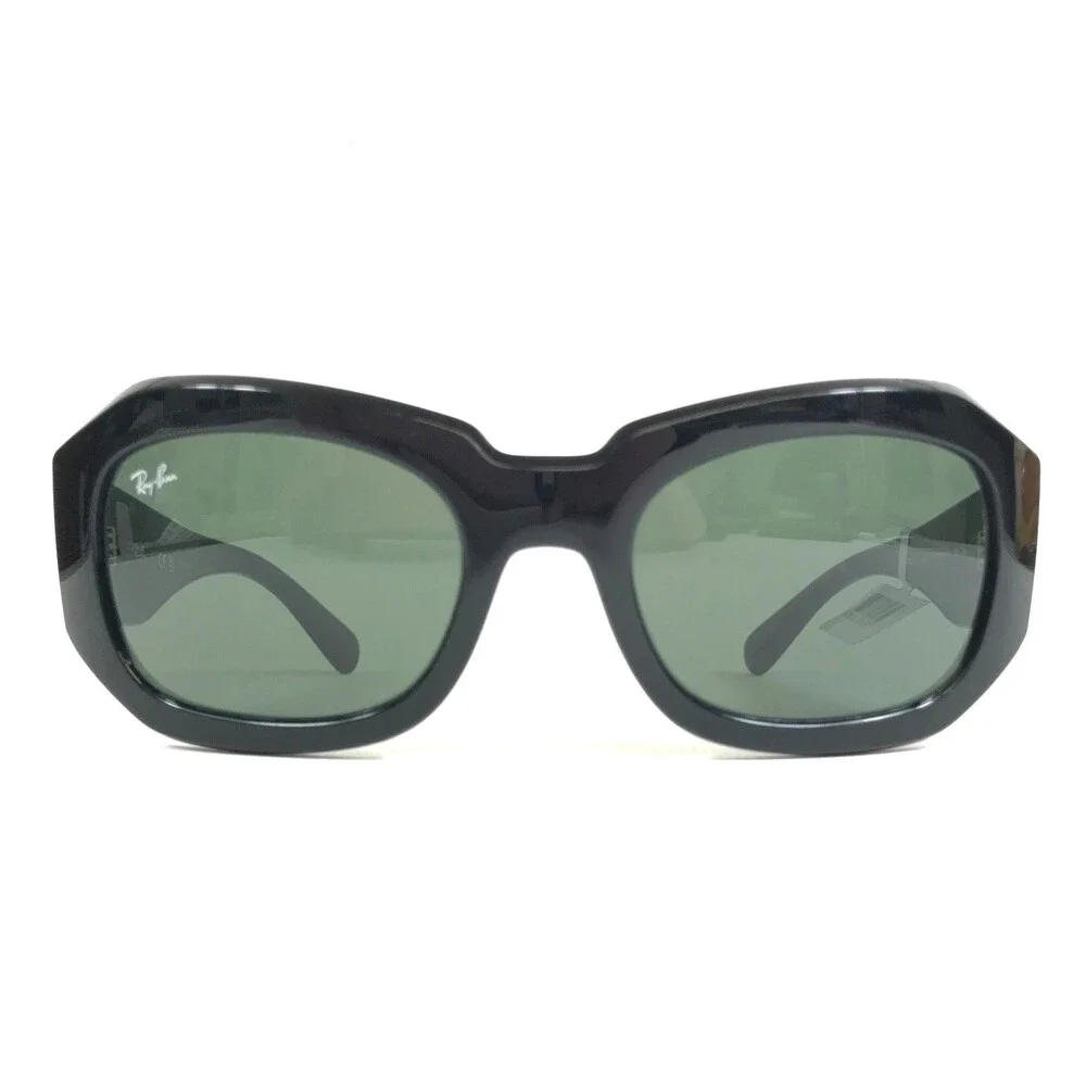 Ray-Ban Sunglasses RB2212 BEATE 901/31 Large Black Wrap Frames with Green Lenses